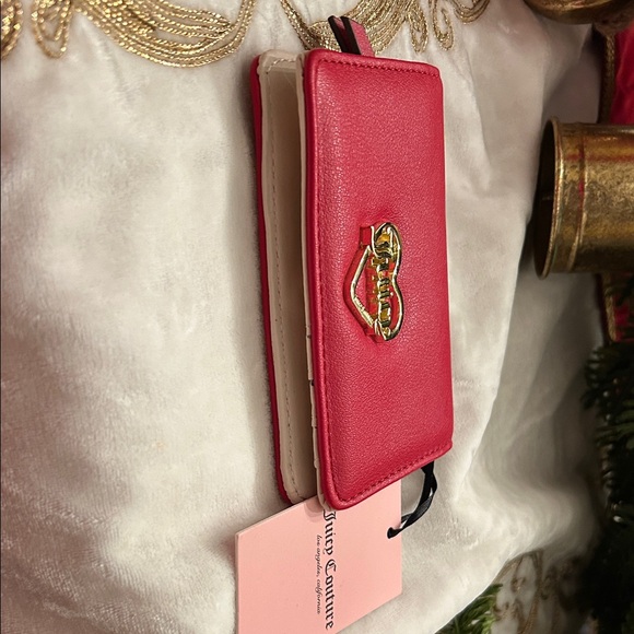 Juicy Couture Accessories - Juicy Couture Red Wallet with Gold Heart Detail